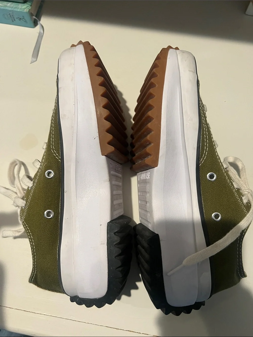 Converse Run Star Hike Low Top Dark Moss Sneakers